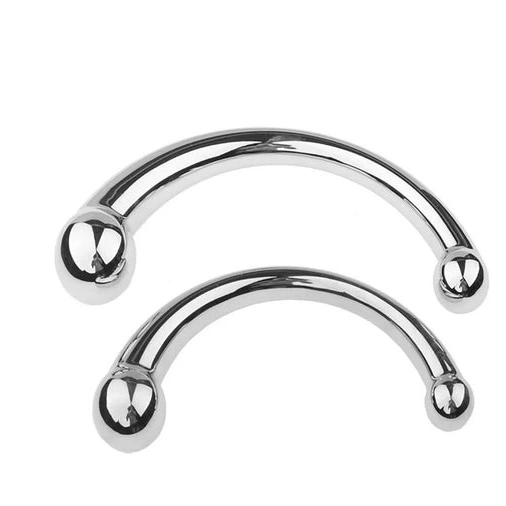 Stainless Elegant Anal Double 5858 Hook Ended Steel 0726